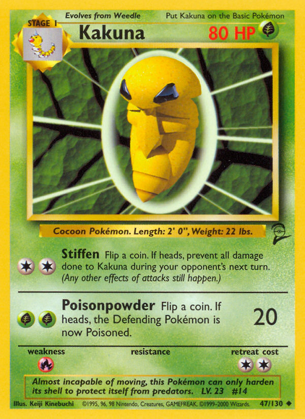 Kakuna 47/130 — Pokémon Base Set 2 card