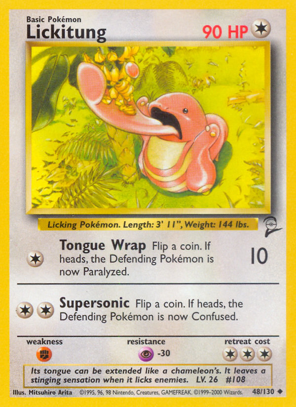 Lickitung 48/130 — Pokémon Base Set 2 card