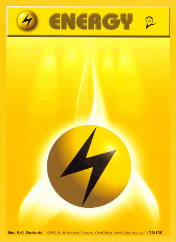 Lightning Energy 128/130 — Pokémon Base Set 2 card