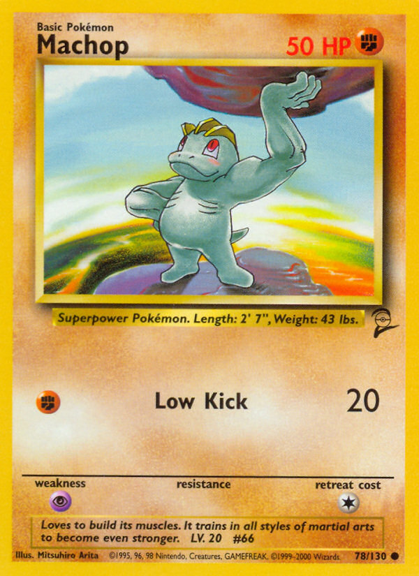 Machop 78/130 — Pokémon Base Set 2 card
