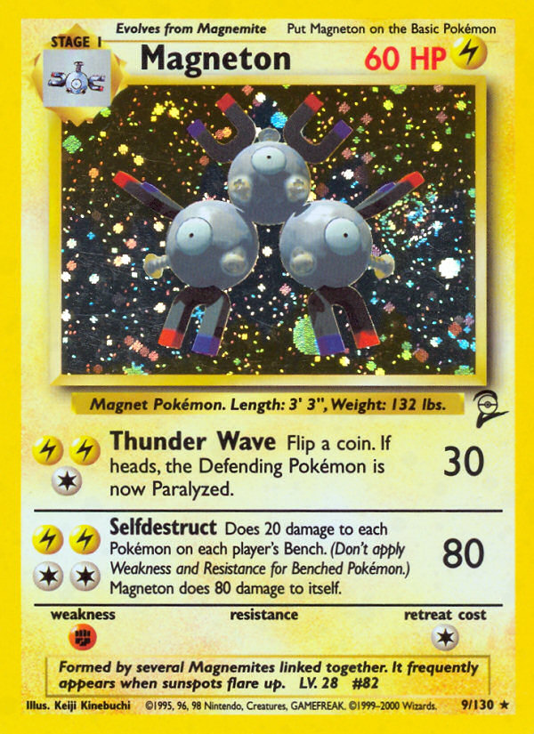 Magneton 9/130 — Pokémon Base Set 2 card