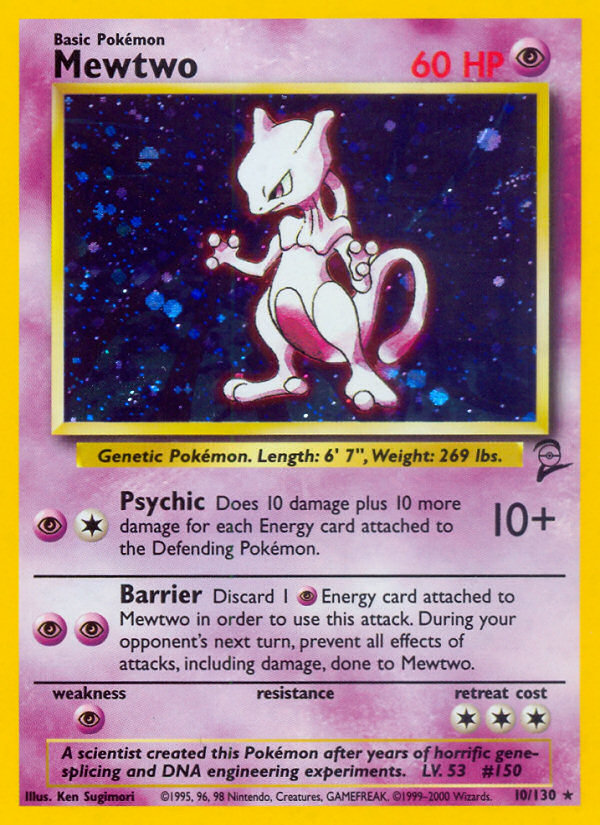 Mewtwo 10/130 — Pokémon Base Set 2 card
