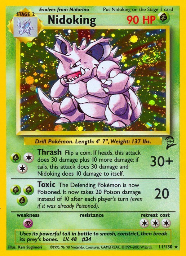 Nidoking 11/130 — Pokémon Base Set 2 card