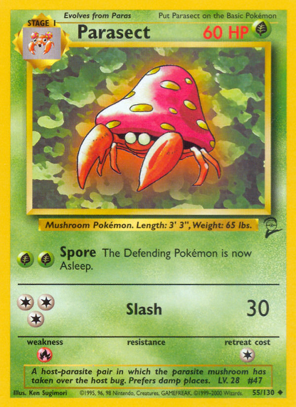 Parasect 55/130 — Pokémon Base Set 2 card