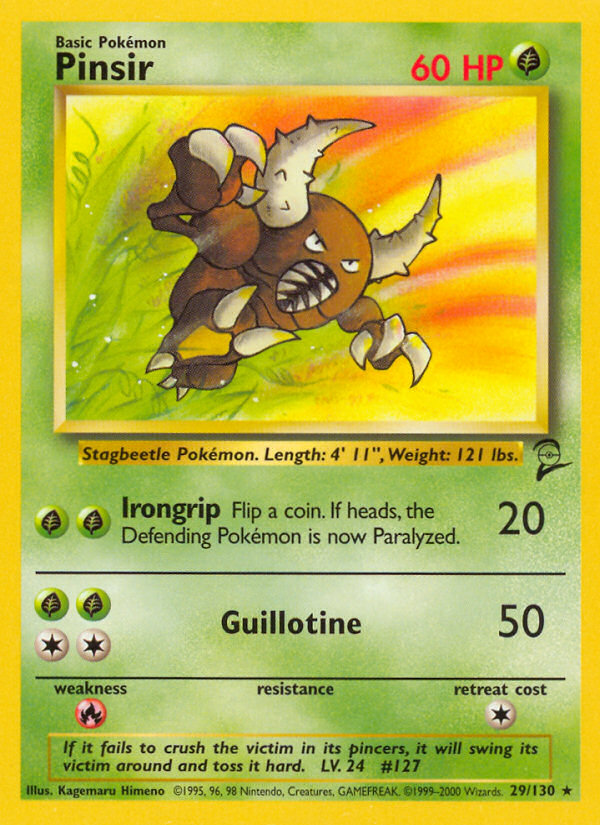 Pinsir 29/130 — Pokémon Base Set 2 card