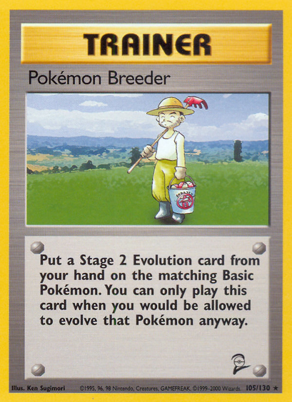 Pokémon Breeder 105/130 — Pokémon Base Set 2 card