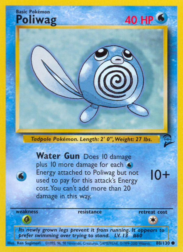 Poliwag 88/130 — Pokémon Base Set 2 card