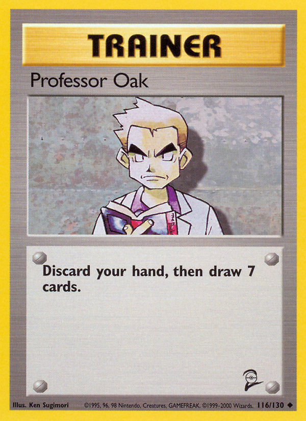 Professor Oak 116/130 — Pokémon Base Set 2 card