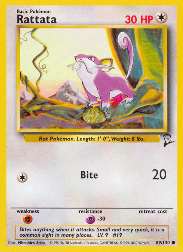 Rattata 89/130 — Pokémon Base Set 2 card