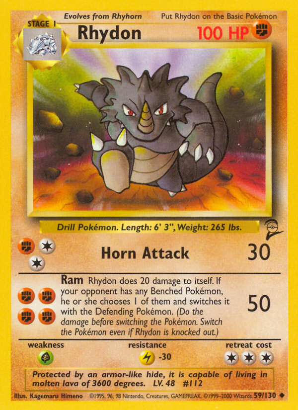 Rhydon 59/130 — Pokémon Base Set 2 card