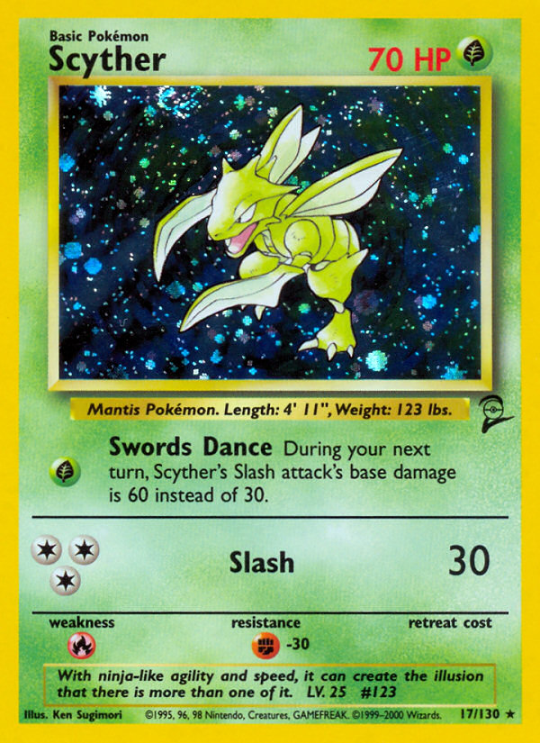 Scyther 17/130 — Pokémon Base Set 2 card