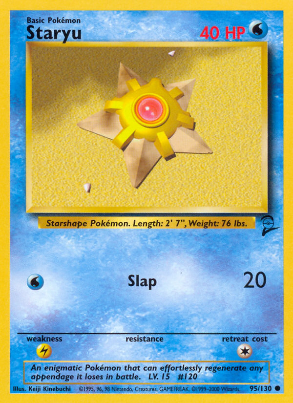 Staryu 95/130 — Pokémon Base Set 2 card