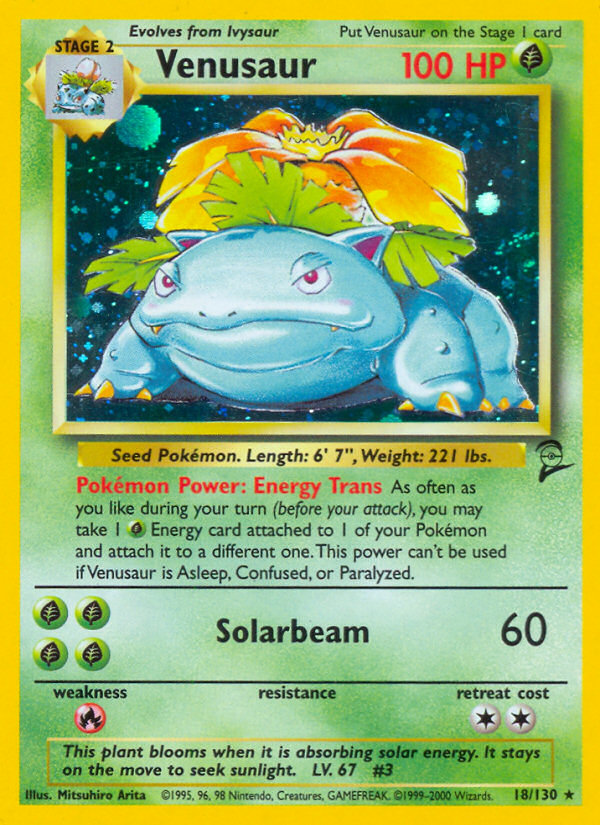 Venusaur 18/130 — Pokémon Base Set 2 card