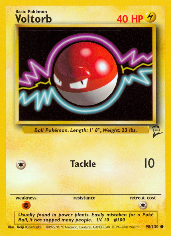 Voltorb 98/130 — Pokémon Base Set 2 card