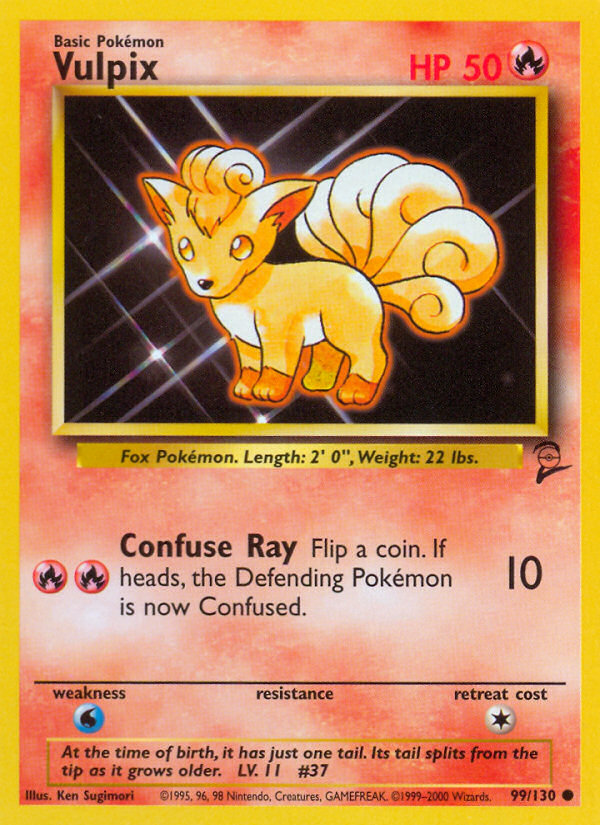 Vulpix 99/130 — Pokémon Base Set 2 card