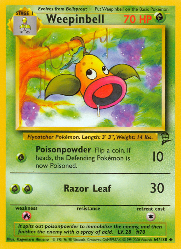 Weepinbell 64/130 — Pokémon Base Set 2 card