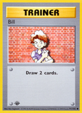 Bill 91/102 Pokémon Base Set card