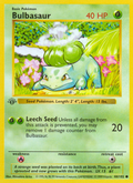 Bulbasaur 44/102 Pokémon Base Set card