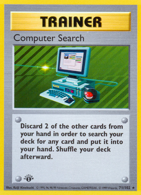 Computer Search 71/102 Pokémon Base Set card