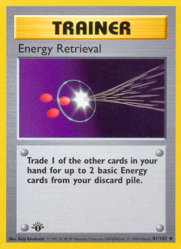 Energy Retrieval 81/102 Pokémon Base Set card