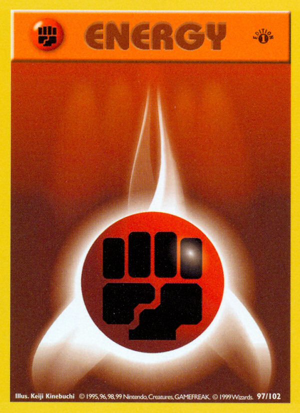Fighting Energy 97/102 Pokémon Base Set card