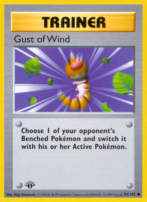 Gust of Wind 93/102 Pokémon Base Set card