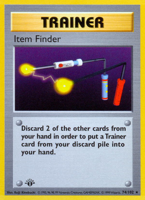 Item Finder 74/102 Pokémon Base Set card