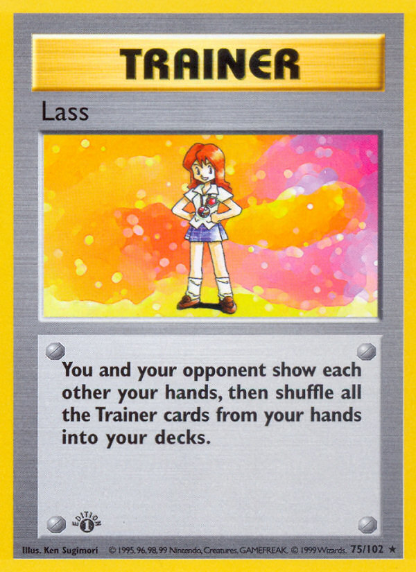 Lass 75/102 Pokémon Base Set card