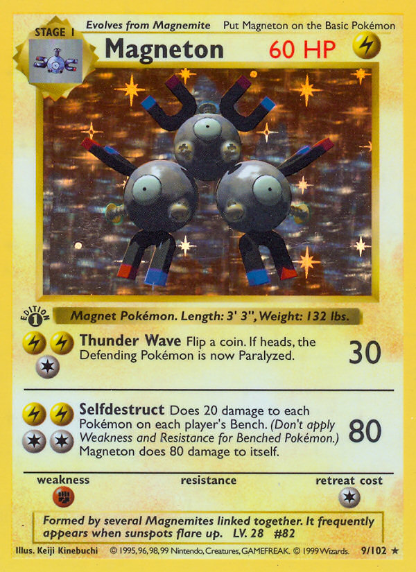 Magneton 9/102 Pokémon Base Set card
