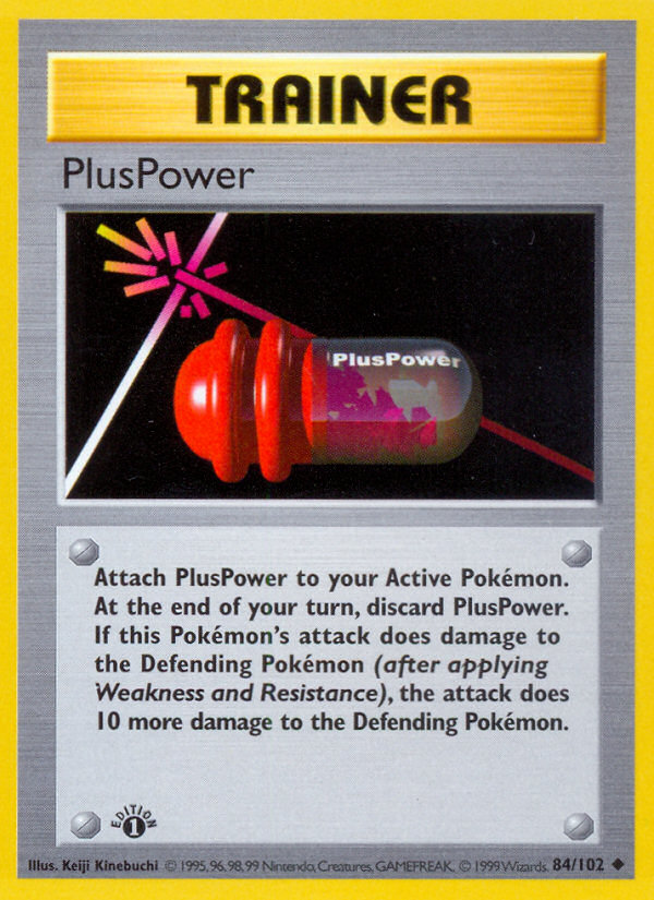 PlusPower 84/102 Pokémon Base Set card