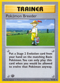 Pokémon Breeder 76/102 Pokémon Base Set card