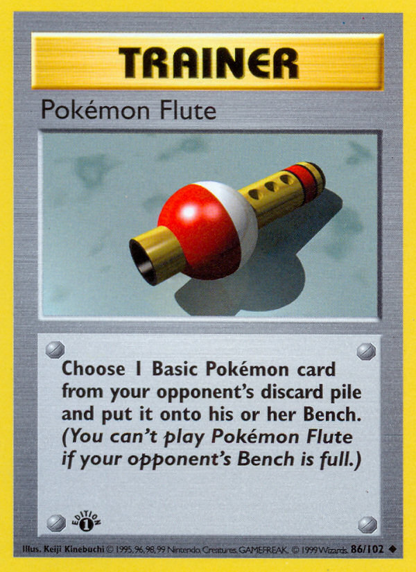 Pokémon Flute 86/102 Pokémon Base Set card