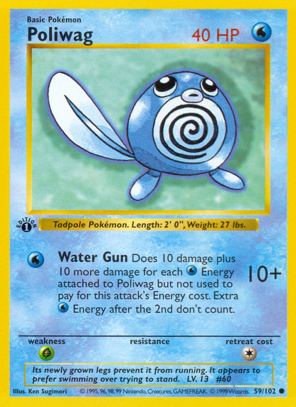 Poliwag 59/102 Pokémon Base Set card