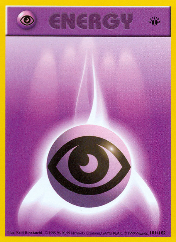 Psychic Energy 101/102 Pokémon Base Set card