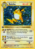 Raichu 14/102 Pokémon Base Set card