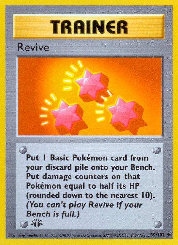 Revive 89/102 Pokémon Base Set card