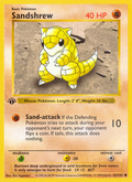 Sandshrew 62/102 Pokémon Base Set card