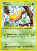 Weedle 69/102 Pokémon Base Set card