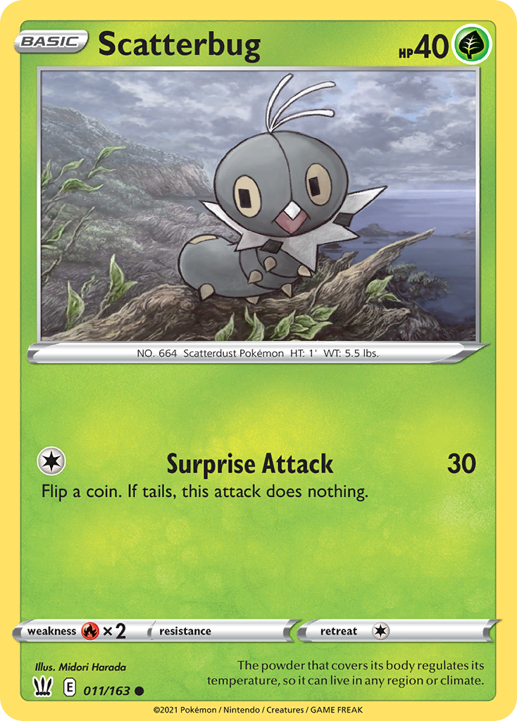 Scatterbug 11/163 — English Pokémon Battle Styles (2021) card