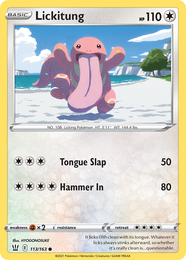 Lickitung 113/163 — English Pokémon Battle Styles (2021) card