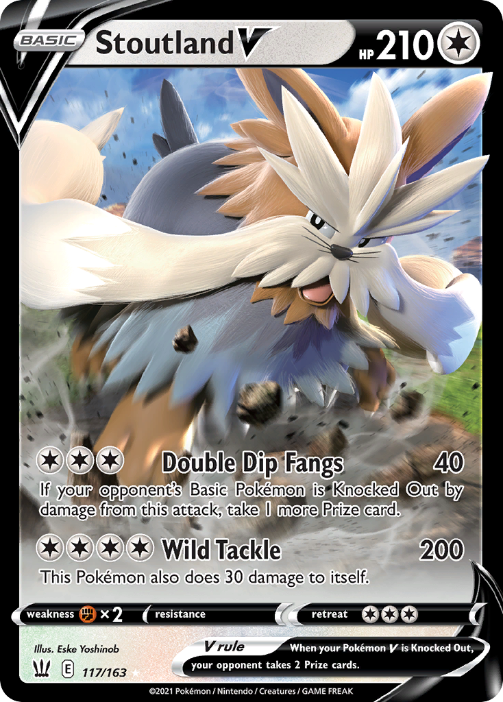 Stoutland V 117/163 — English Pokémon Battle Styles (2021) card