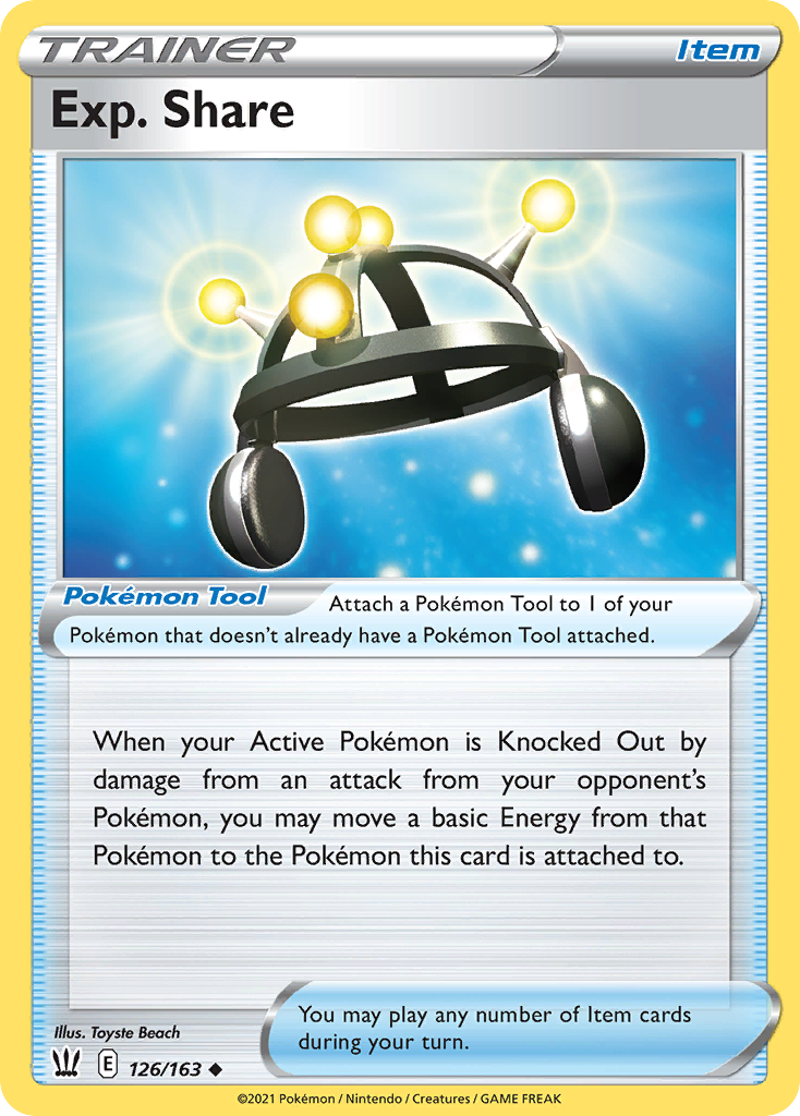 Exp. Share 126/163 — English Pokémon Battle Styles (2021) card