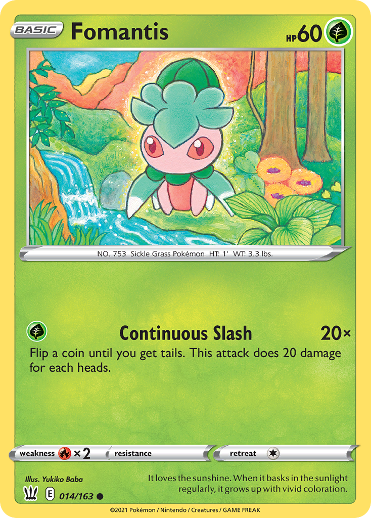 Fomantis 14/163 — English Pokémon Battle Styles (2021) card