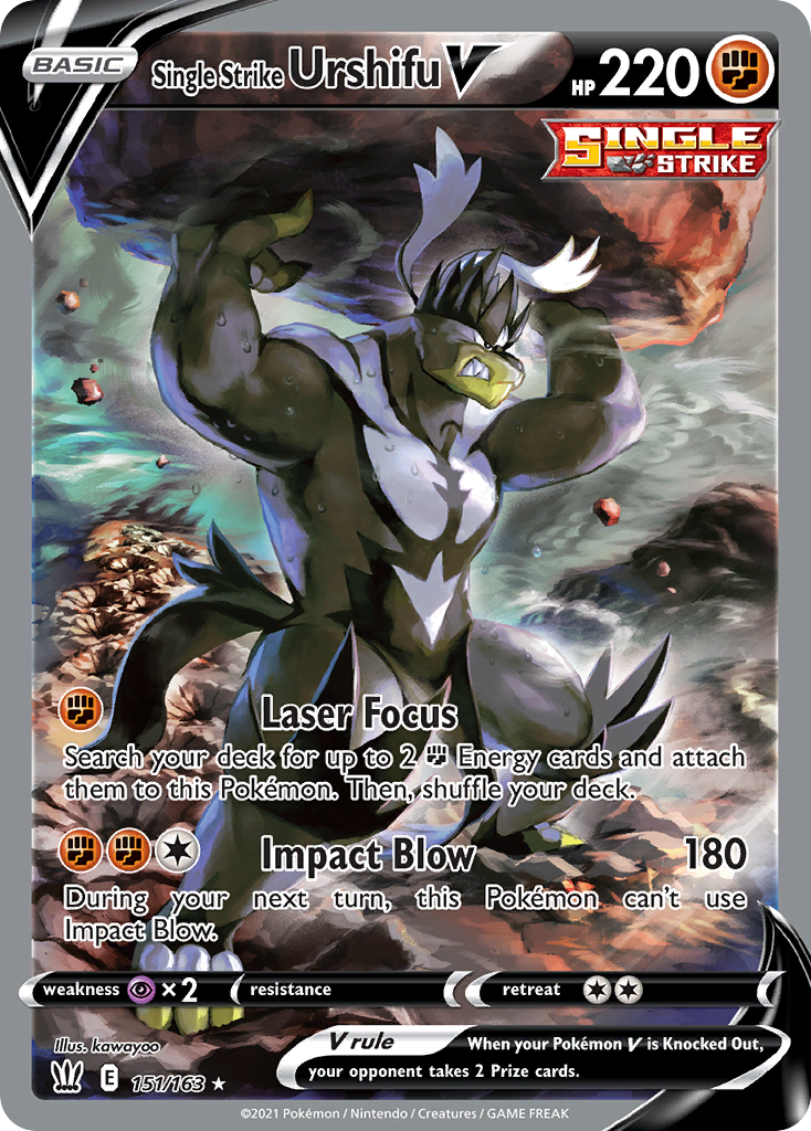 Single Strike Urshifu V 151/163 — English Pokémon Battle Styles (2021) card