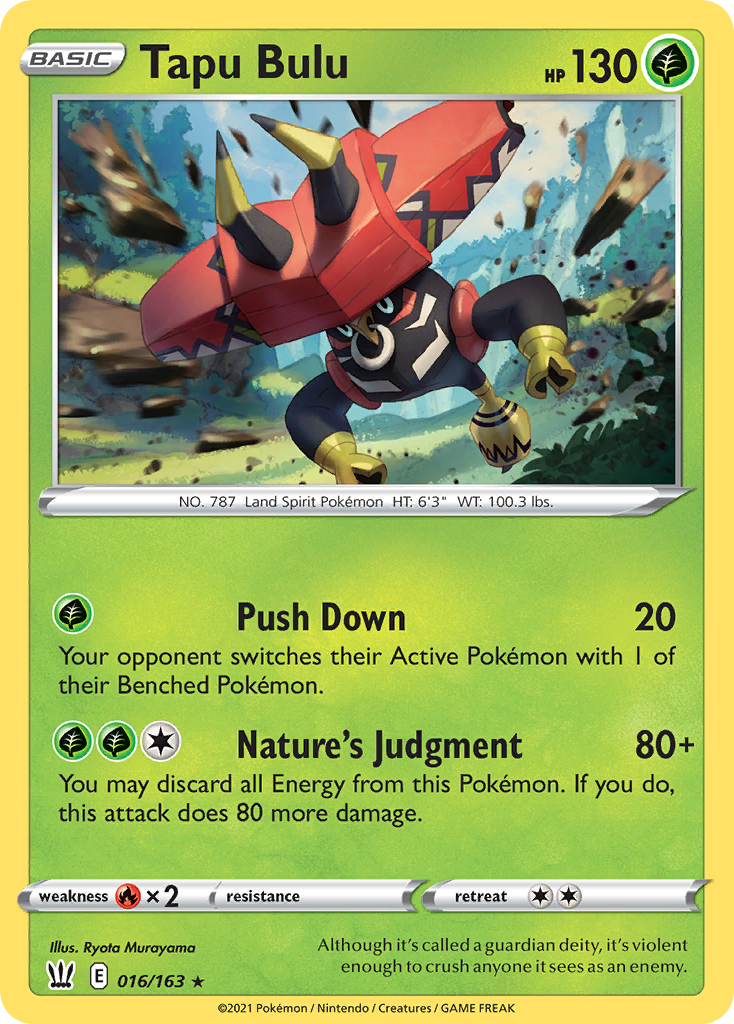 Tapu Bulu 16/163 — English Pokémon Battle Styles (2021) card