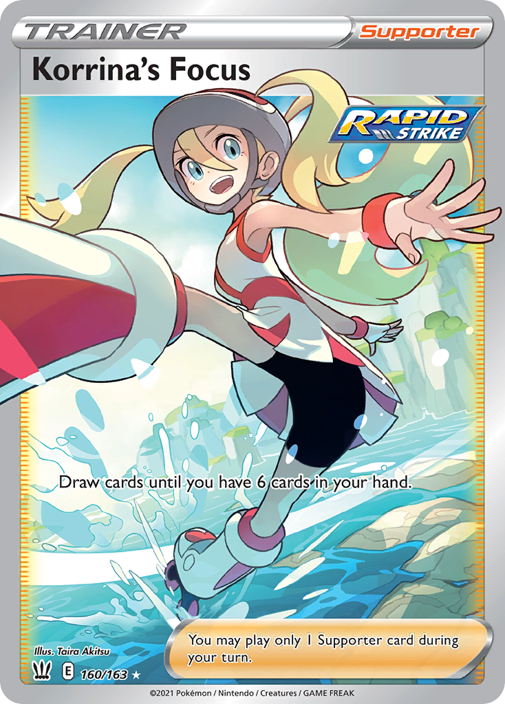 Korrina's Focus 160/163 — English Pokémon Battle Styles (2021) card