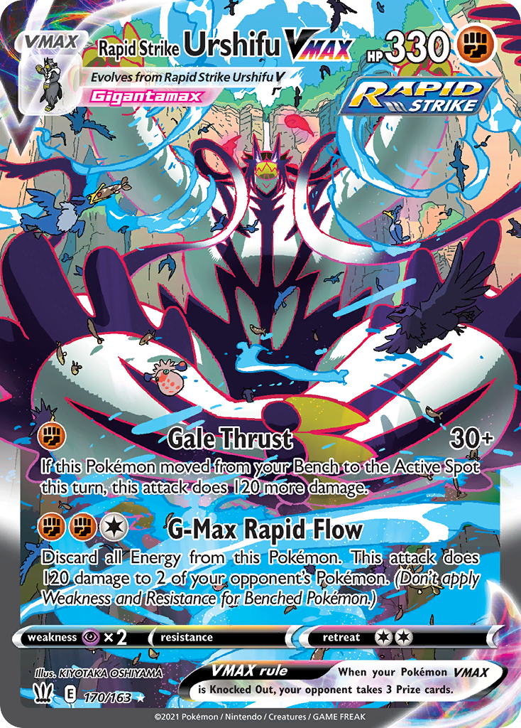 Rapid Strike Urshifu VMAX 170/163 — English Pokémon Battle Styles (2021) card