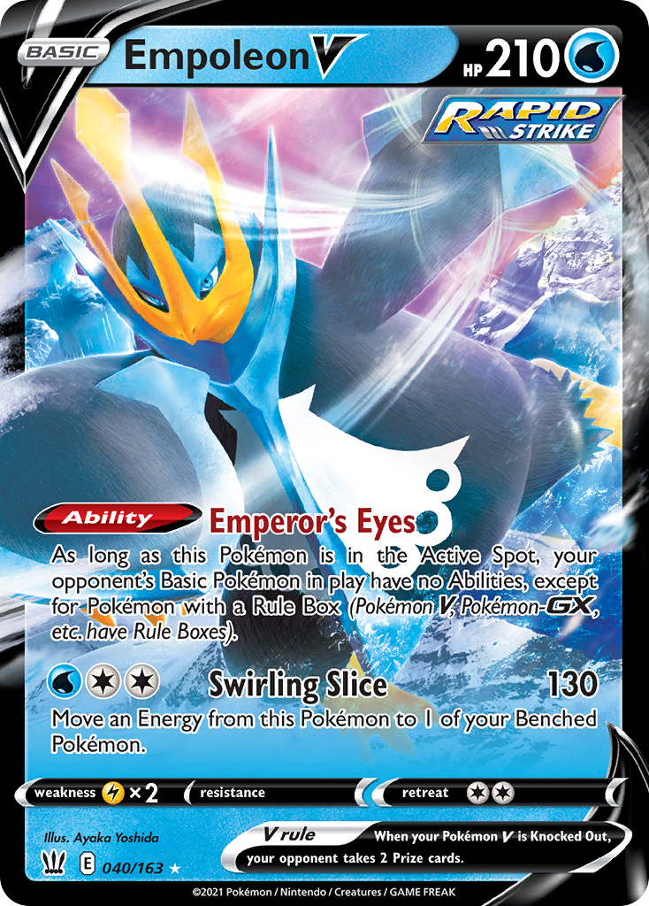 Empoleon V 40/163 — English Pokémon Battle Styles (2021) card