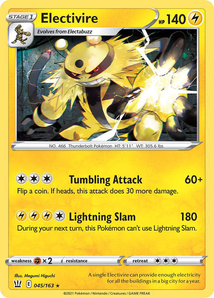 Electivire 45/163 — English Pokémon Battle Styles (2021) card