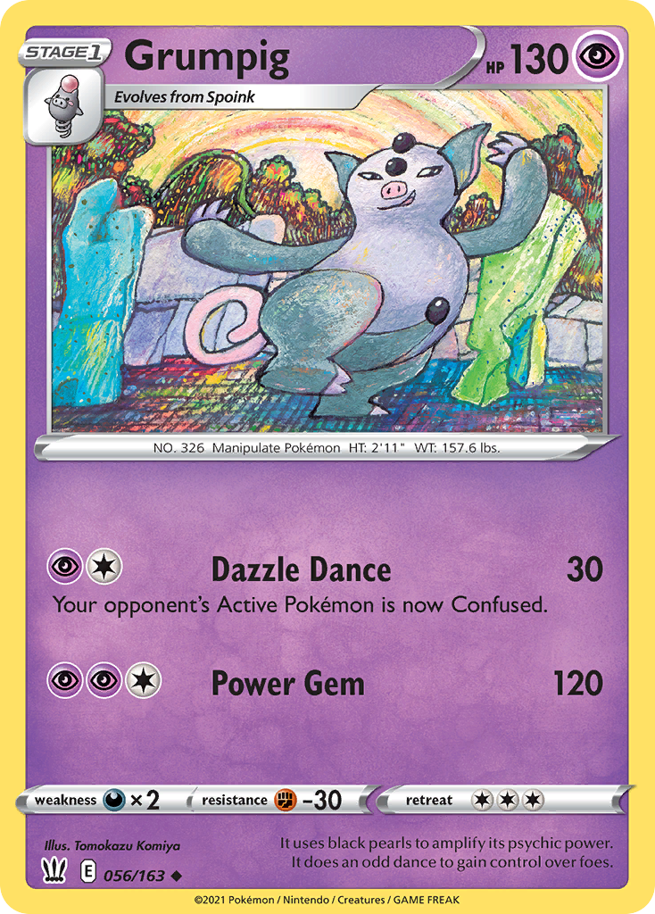 Grumpig 56/163 — English Pokémon Battle Styles (2021) card